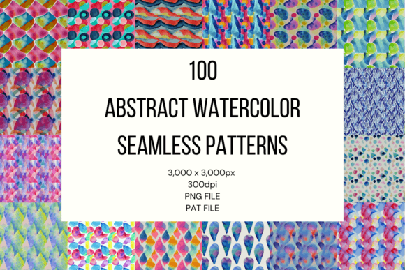 100 Abstract Watercolor Patterns
