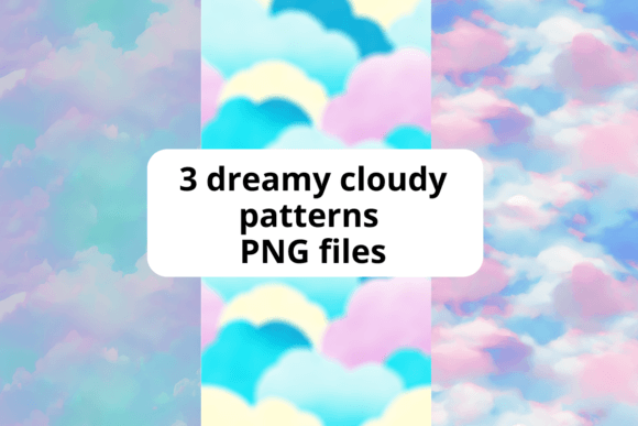 3 Clouds Cloudy Seamless Patterns: A Versatile Design Solution for Print-on-Demand Creators