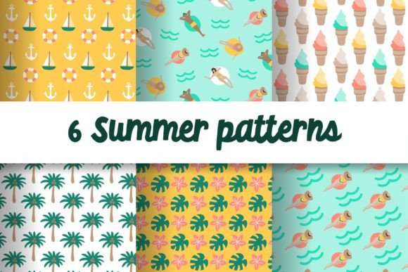 6 Summer Tropical Holiday Patterns: A Fresh and Fruity Design Collection for Every Creative Need
