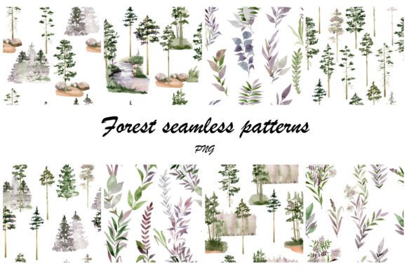 8 Forest Seamless Patterns: A Creative Resource for Designers and Artists
