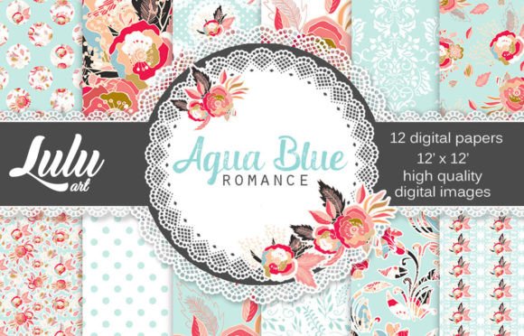 Aqua Blue Romance, Patterns: A Design Resource for Creative Workflows
