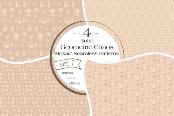 Boho Geometric Chaos Patterns Set 1