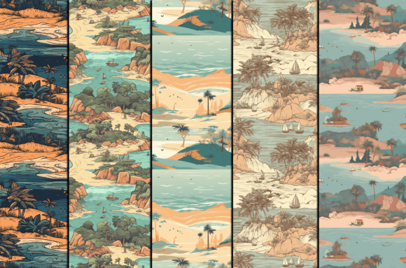 Exploring the Retro Beach Patterns - Summer Bundle: A Creative Resource for Designers and Creators