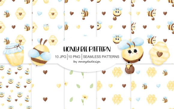 Honey Bee Seamless Patterns – A Delightful Addition to Your Creative Projects