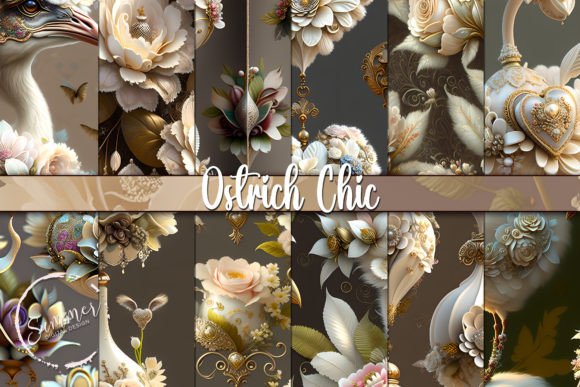 Ostrich Roses and Floral Repenting Patterns: A Creative Design Resource