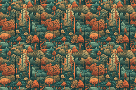 Retro Nature Patterns - Vintage Clipart