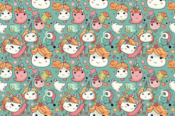 Retro Unicorn Pattern