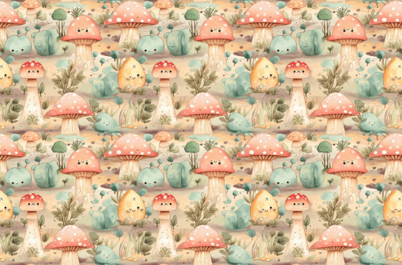 Watercolor Nature Patterns - Colorful
