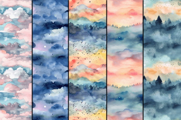 Watercolor Sky - Colorful Patterns and Theme